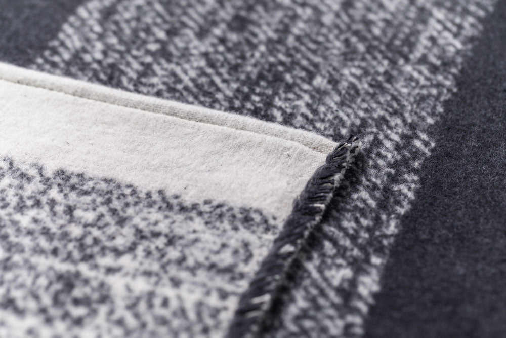 LUCA throw "structured stripe" in . Throw Blanket made by David Fussenegger , a family-run mill in Austria.