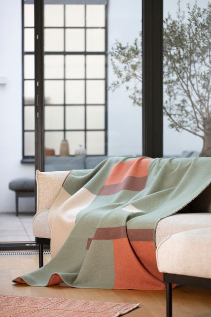 LUCA Throw "Squares" in . Throw Blanket made by David Fussenegger , a family-run mill in Austria.