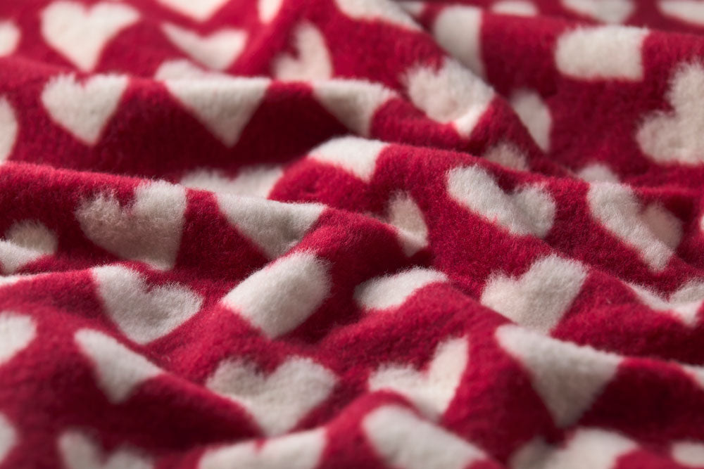 SAVONA throw "hearts" in . Throw Blanket made by David Fussenegger , a family-run mill in Austria.