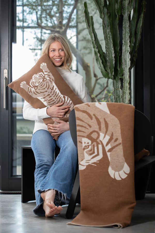 NOVA Cushion Cover "Tiger" in . Cushion Cover made by David Fussenegger , a family-run mill in Austria.