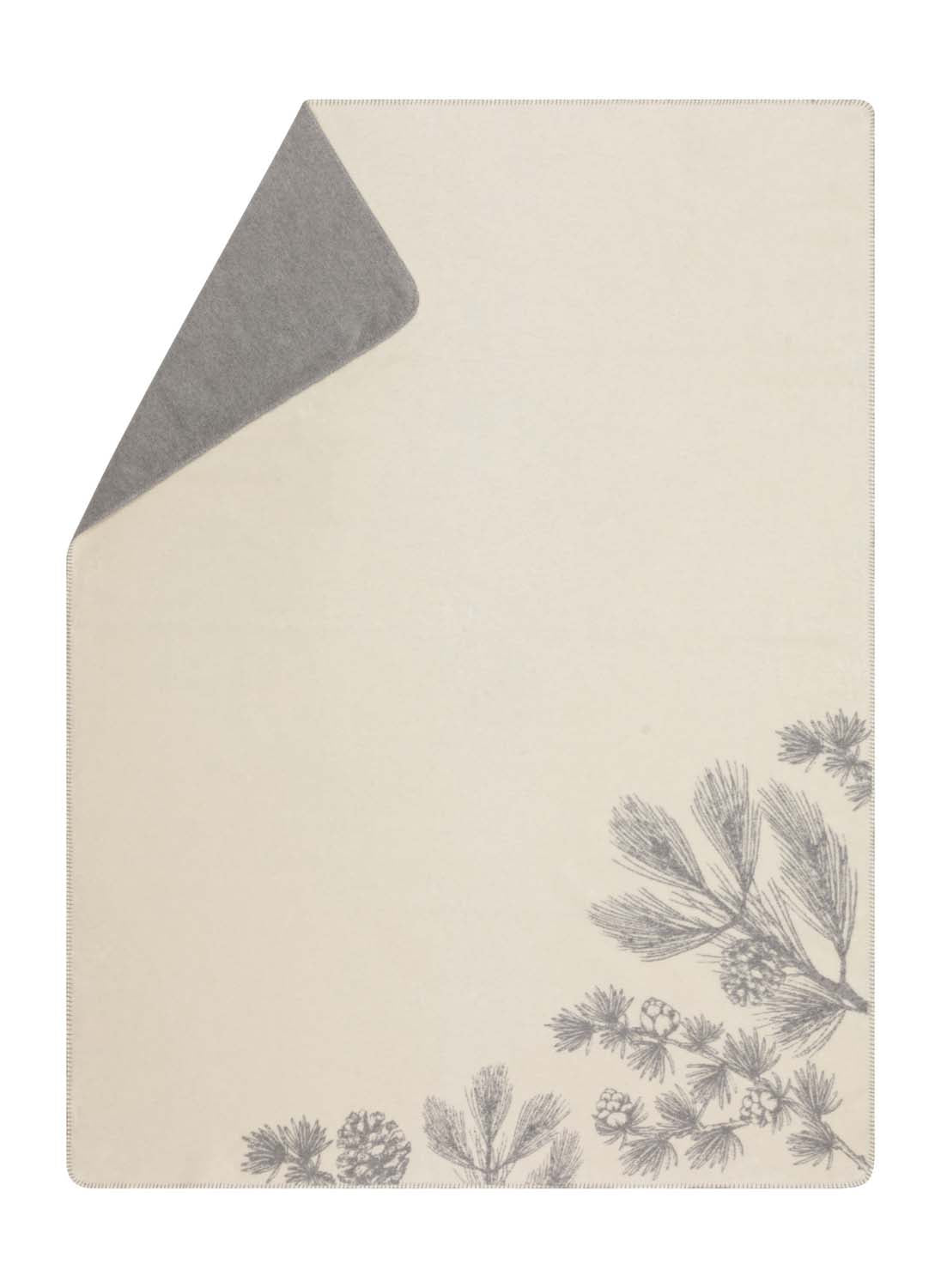 SAVONA throw "pine cone trees" in offwhite . Throw Blanket made by David Fussenegger , a family-run mill in Austria.