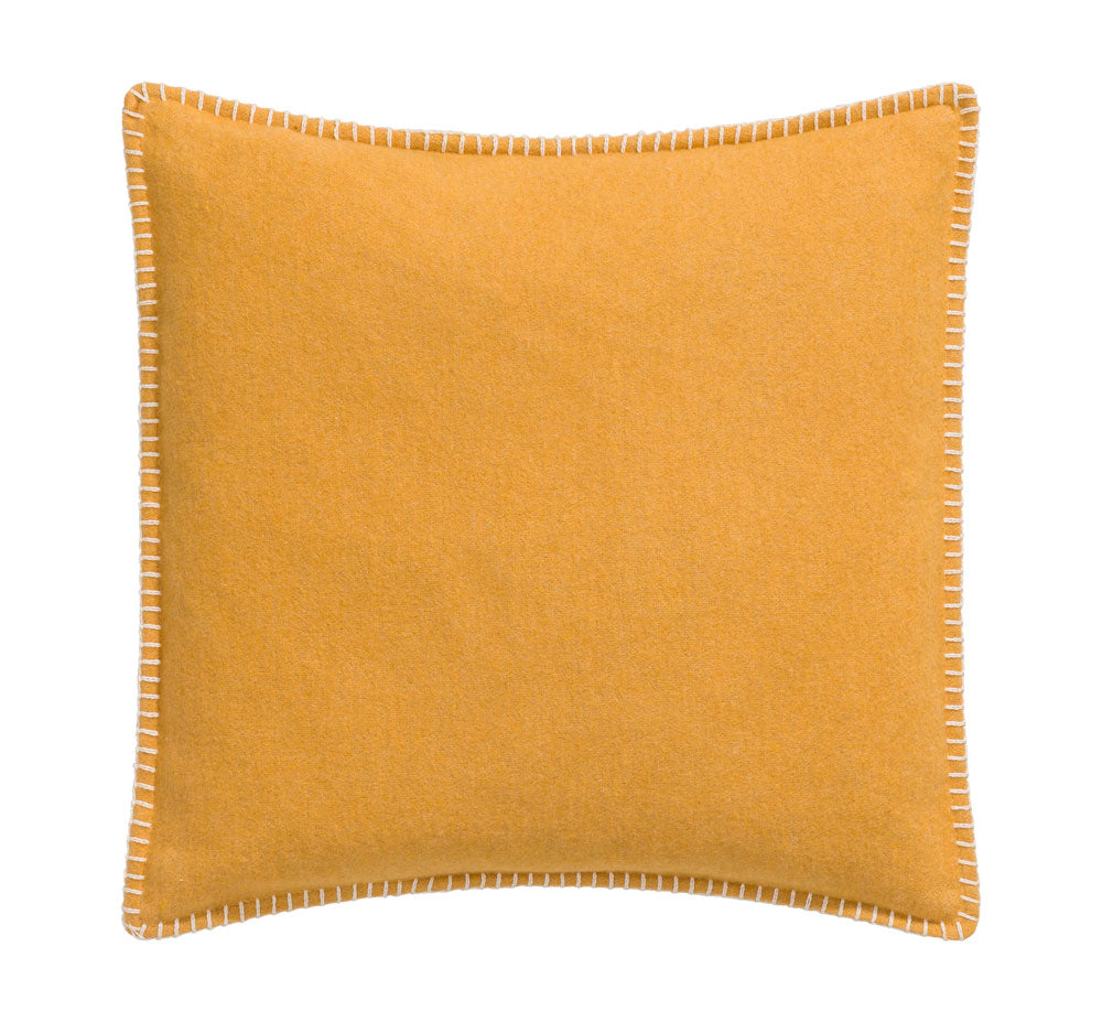 SYLT cushion cover solid 20x20 in gold . Cushion Cover made by David Fussenegger , a family-run mill in Austria.