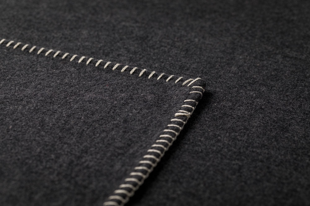 SYLT throw solid in . Throw Blanket made by David Fussenegger , a family-run mill in Austria.