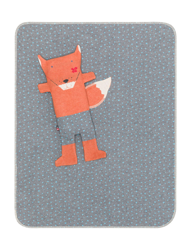 JUWEL puppet/blanket SET "fox" in copper . Blanket Puppet made by David Fussenegger , a family-run mill in Austria.