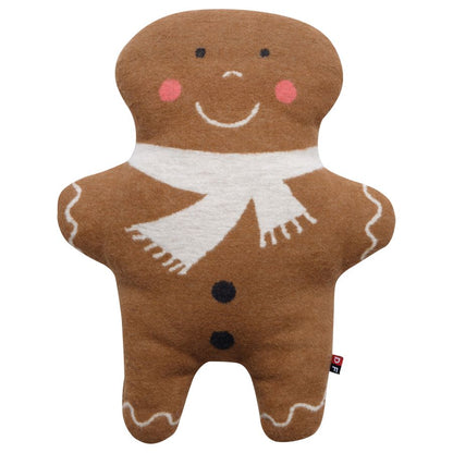 JUWEL Pillow "Gingerbread Man" in brown . Filled Cushion made by David Fussenegger , a family-run mill in Austria.