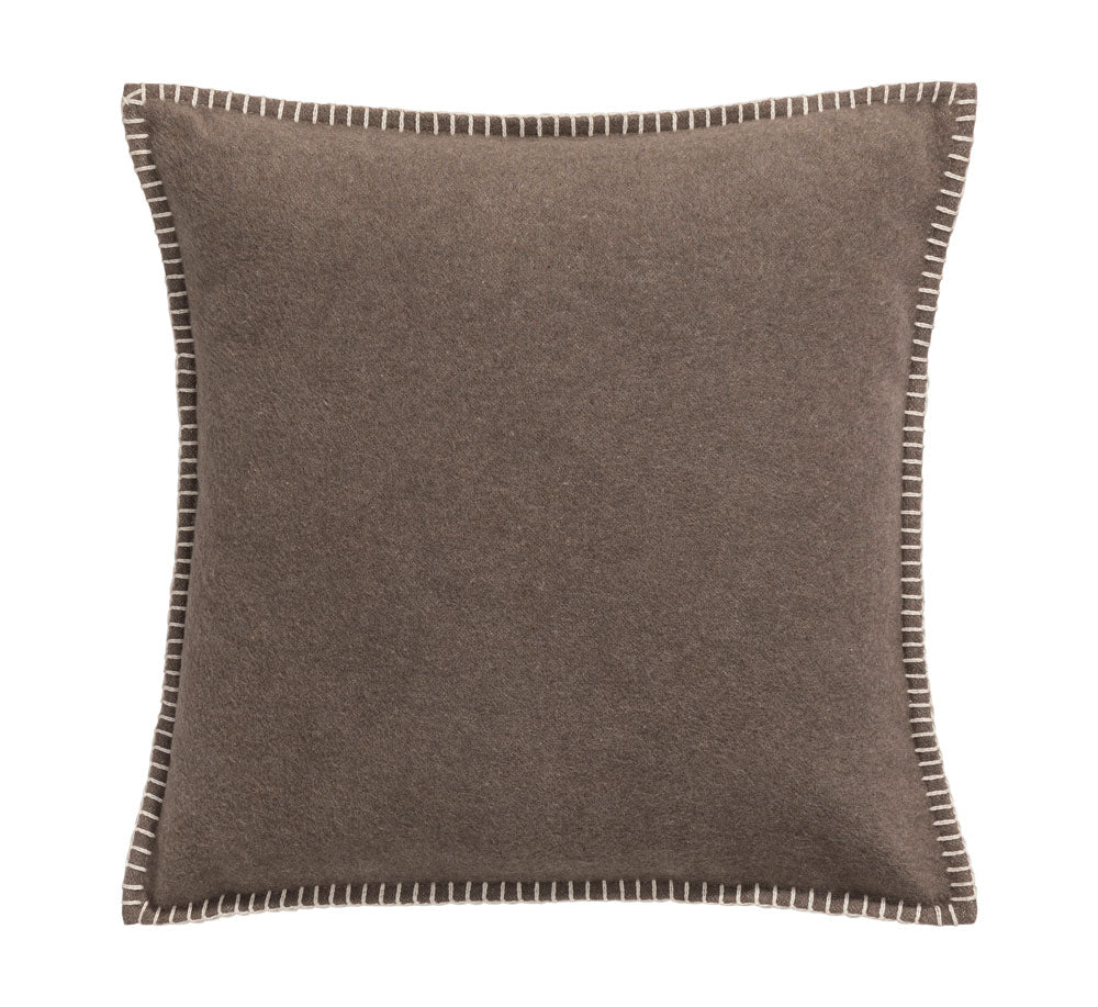 SYLT cushion cover solid 20x20 in kaki brown . Cushion Cover made by David Fussenegger , a family-run mill in Austria.
