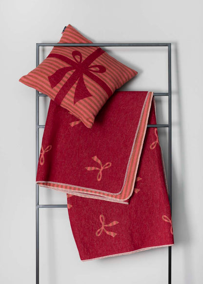 SILVRETTA throw "bows allover" in . Throw Blanket made by David Fussenegger , a family-run mill in Austria.