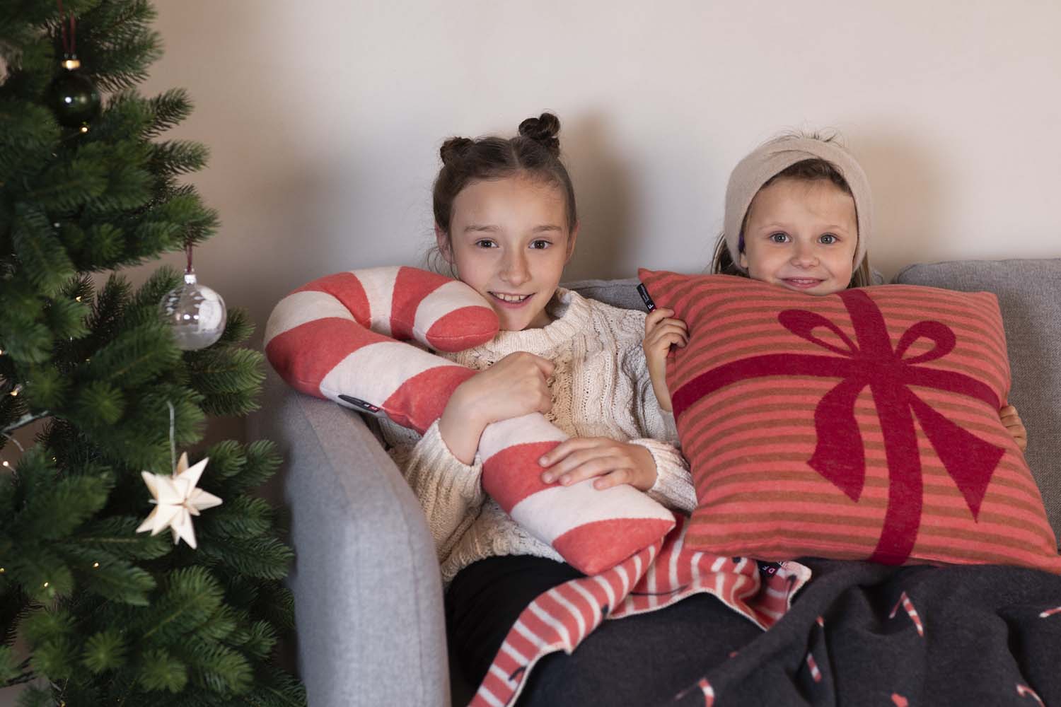 SILVRETTA pillow "present" in . Filled Cushion made by David Fussenegger , a family-run mill in Austria.