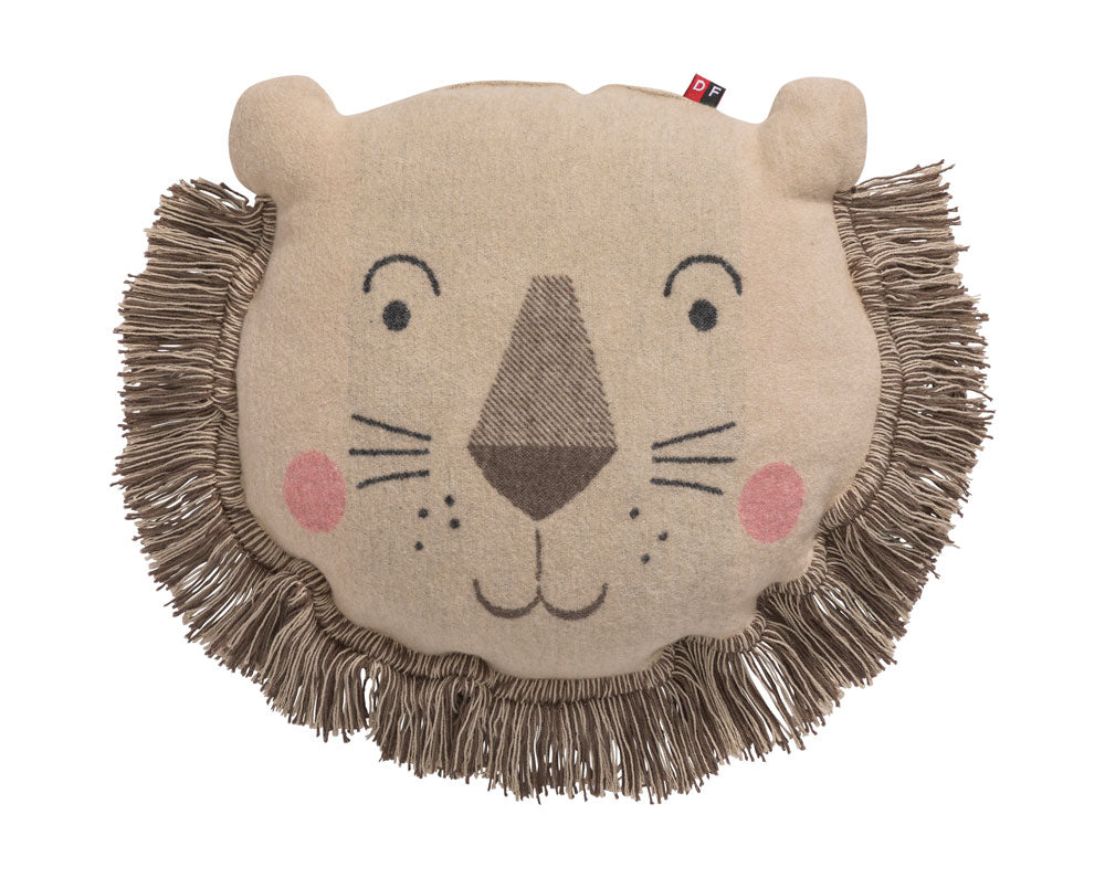 JUWEL pillow "lion" includes filling in beige . Filled Cushion made by David Fussenegger , a family-run mill in Austria.