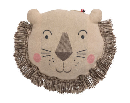 JUWEL pillow "lion" includes filling in beige . Filled Cushion made by David Fussenegger , a family-run mill in Austria.