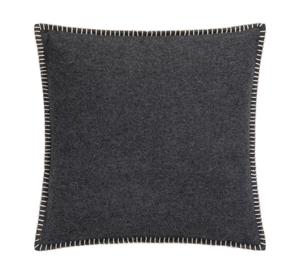 SYLT cushion cover solid 20x20 in charcoal . Cushion Cover made by David Fussenegger , a family-run mill in Austria.
