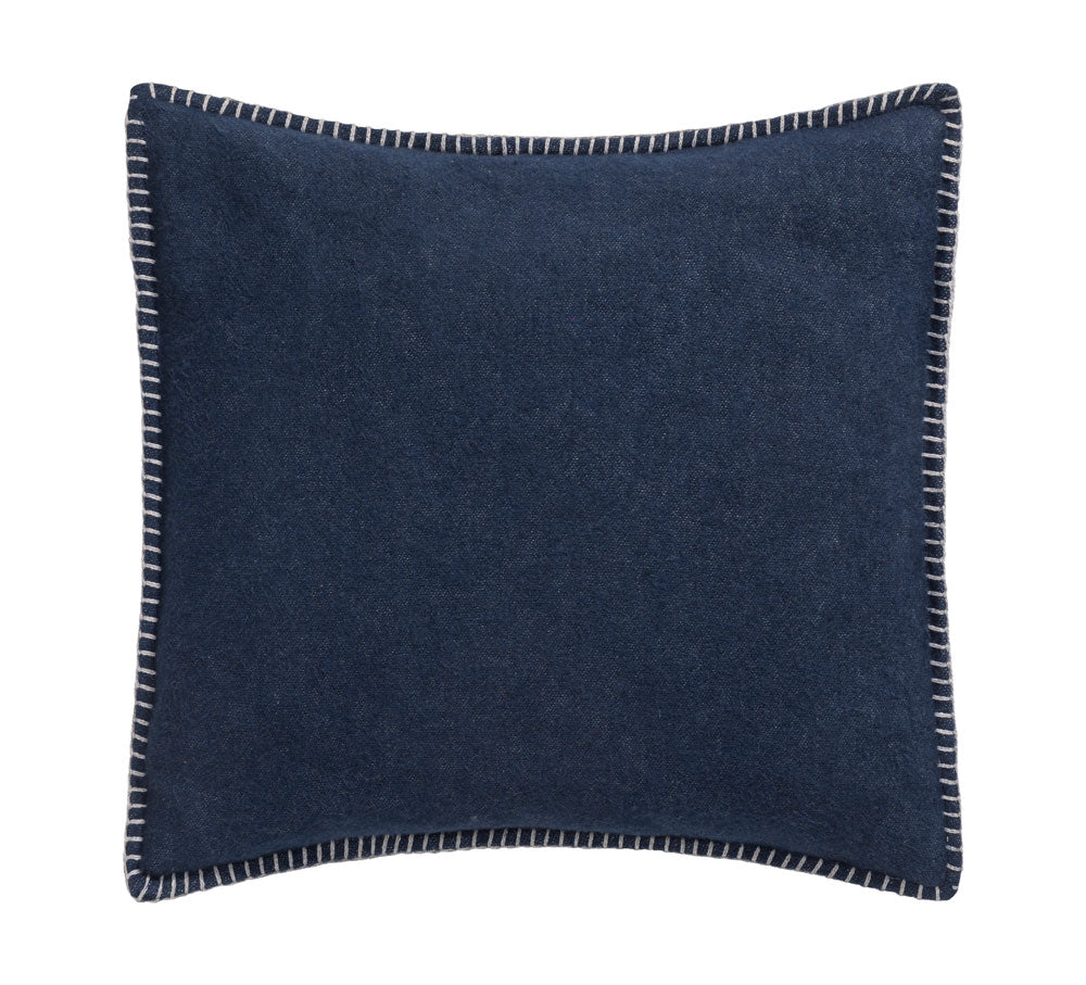 SYLT cushion cover solid 20x20 in navy . Cushion Cover made by David Fussenegger , a family-run mill in Austria.
