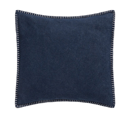 SYLT cushion cover solid 20x20 in navy . Cushion Cover made by David Fussenegger , a family-run mill in Austria.