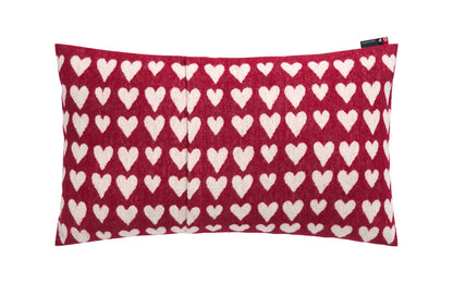 SILVRETTA cushion cover "hearts" in . Cushion Cover made by David Fussenegger , a family-run mill in Austria.