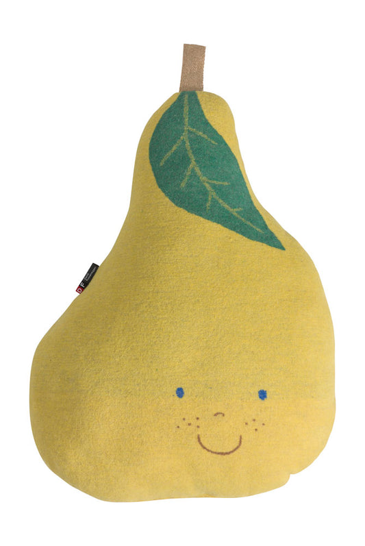 JUWEL pillow "pear" includes filling in yellow . Filled Cushion made by David Fussenegger , a family-run mill in Austria.