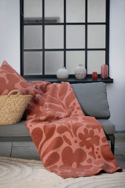 CARLA Throw "Flowers" in . Throw Blanket made by David Fussenegger , a family-run mill in Austria.