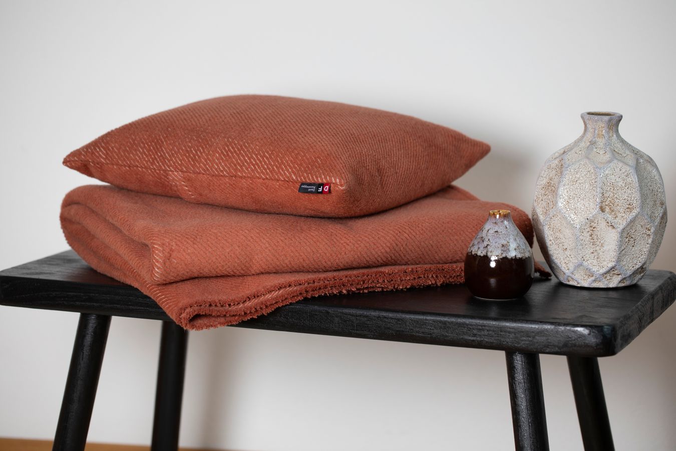 CORDI Throw "Diagonal Texture" in . Throw Blanket made by David Fussenegger , a family-run mill in Austria.