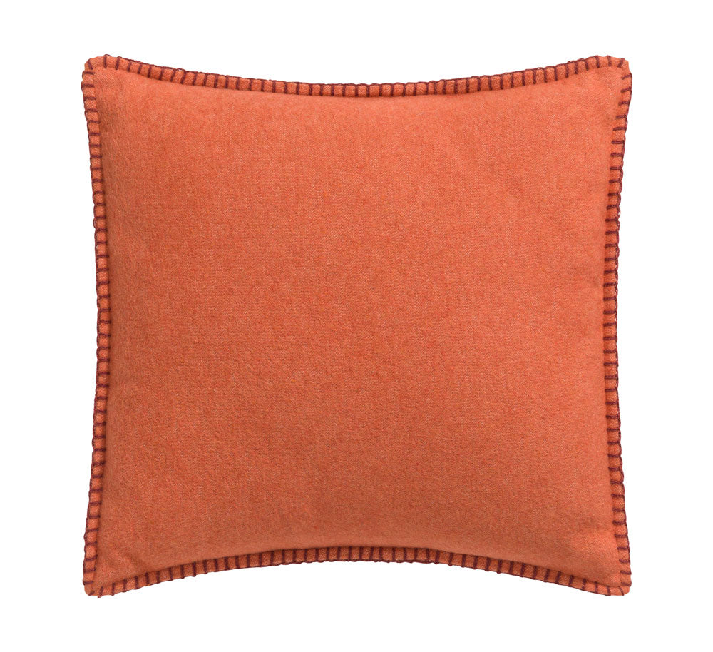 SYLT cushion cover solid 20x20 in terracotta . Cushion Cover made by David Fussenegger , a family-run mill in Austria.