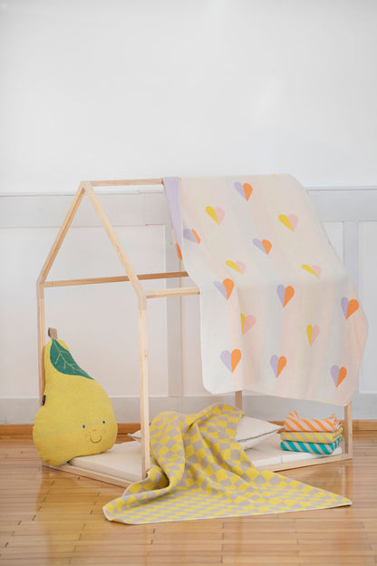 JUWEL toddler blanket "hearts allover" in . Blanket made by David Fussenegger , a family-run mill in Austria.