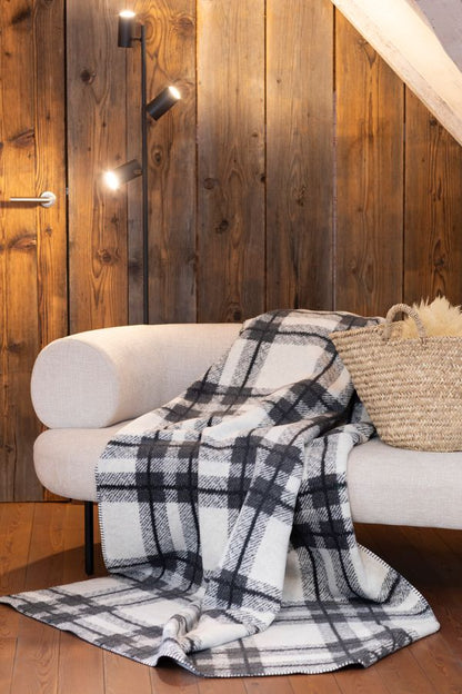 SAVONA Throw "Tartan" in . Throw Blanket made by David Fussenegger , a family-run mill in Austria.