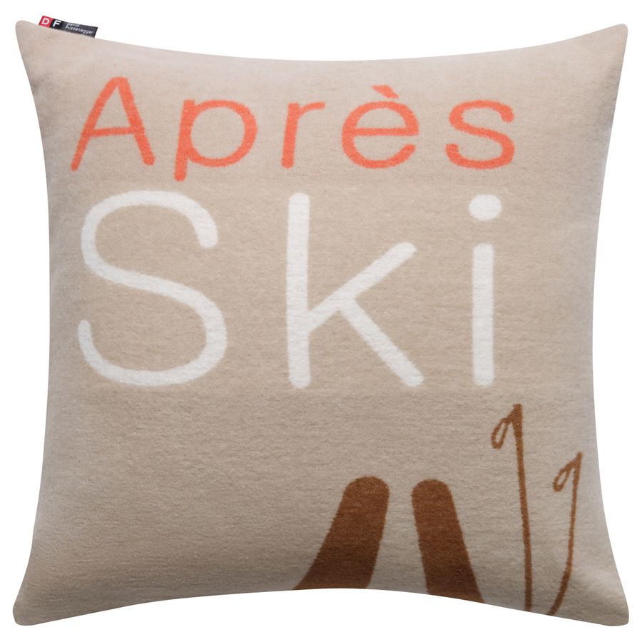 SILVRETTA Cushion Cover "Après Ski" in cement . Cushion Cover made by David Fussenegger , a family-run mill in Austria.