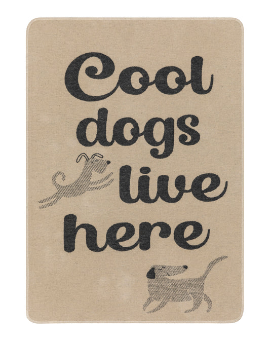 PET blanket "cool dogs live here" small