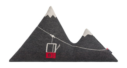 SILVRETTA pillow "mountain gondola" includes filling in charcoal . Filled Cushion made by David Fussenegger , a family-run mill in Austria.