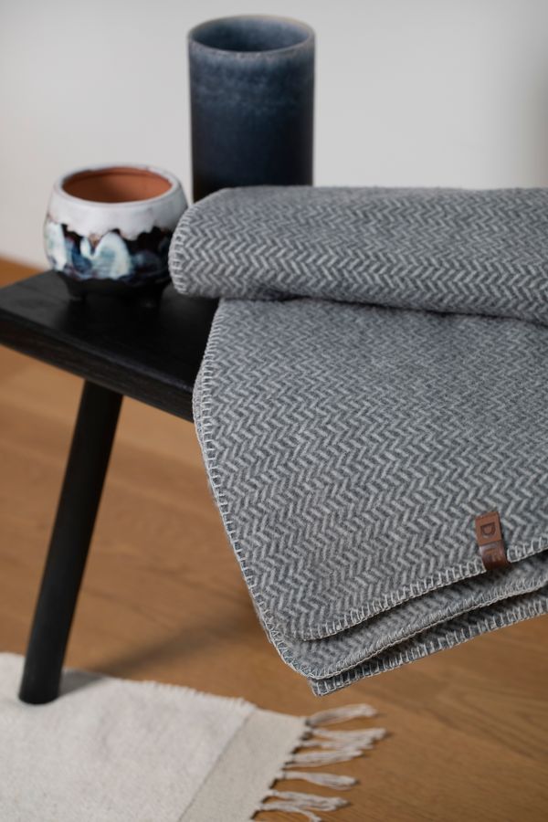 MERANO Throw "Herringbone" in . Throw Blanket made by David Fussenegger , a family-run mill in Austria.