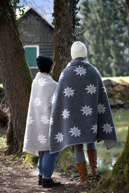 CARLA throw "Edelweiß" in . Throw Blanket made by David Fussenegger , a family-run mill in Austria.