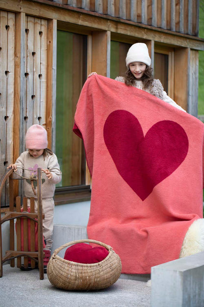 SAVONA throw "big heart" in . Throw Blanket made by David Fussenegger , a family-run mill in Austria.