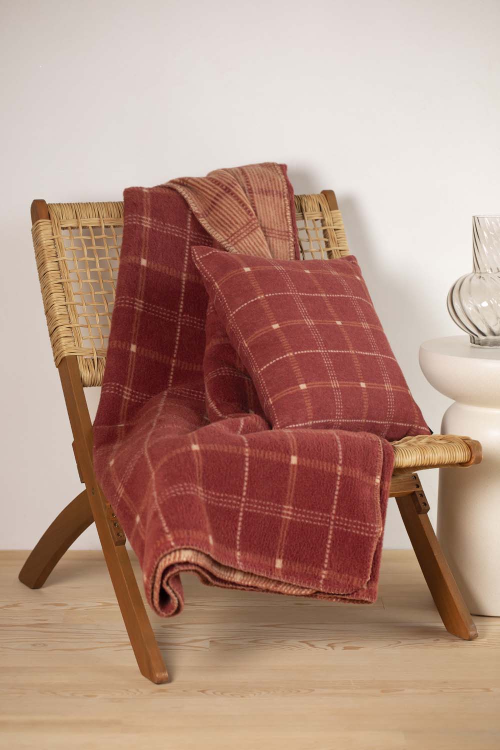 SAVONA throw "checkered" in . Throw Blanket made by David Fussenegger , a family-run mill in Austria.