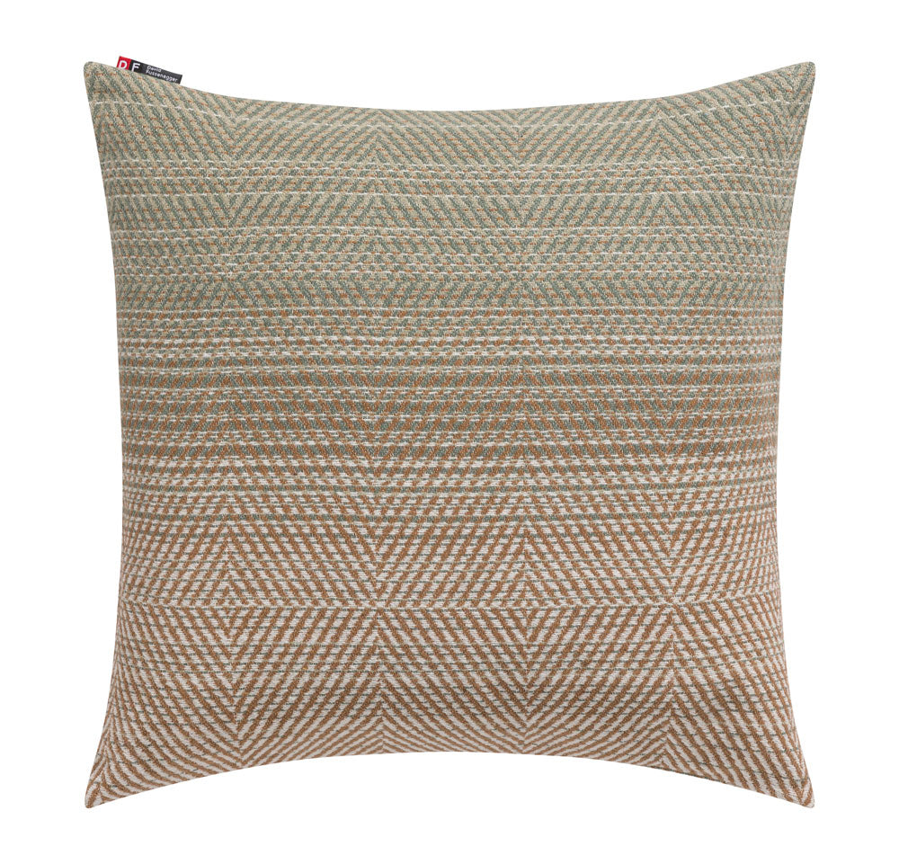 NOVA cushion cover "gradient herringbone" in ivy blu brwn . Cushion Cover made by David Fussenegger , a family-run mill in Austria.
