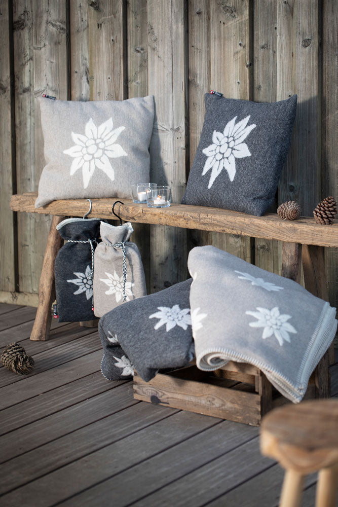 CARLA cushion cover "Edelweiß" in . Cushion Cover made by David Fussenegger , a family-run mill in Austria.