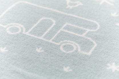 JUWEL baby blanket "camping" in . Blanket made by David Fussenegger , a family-run mill in Austria.