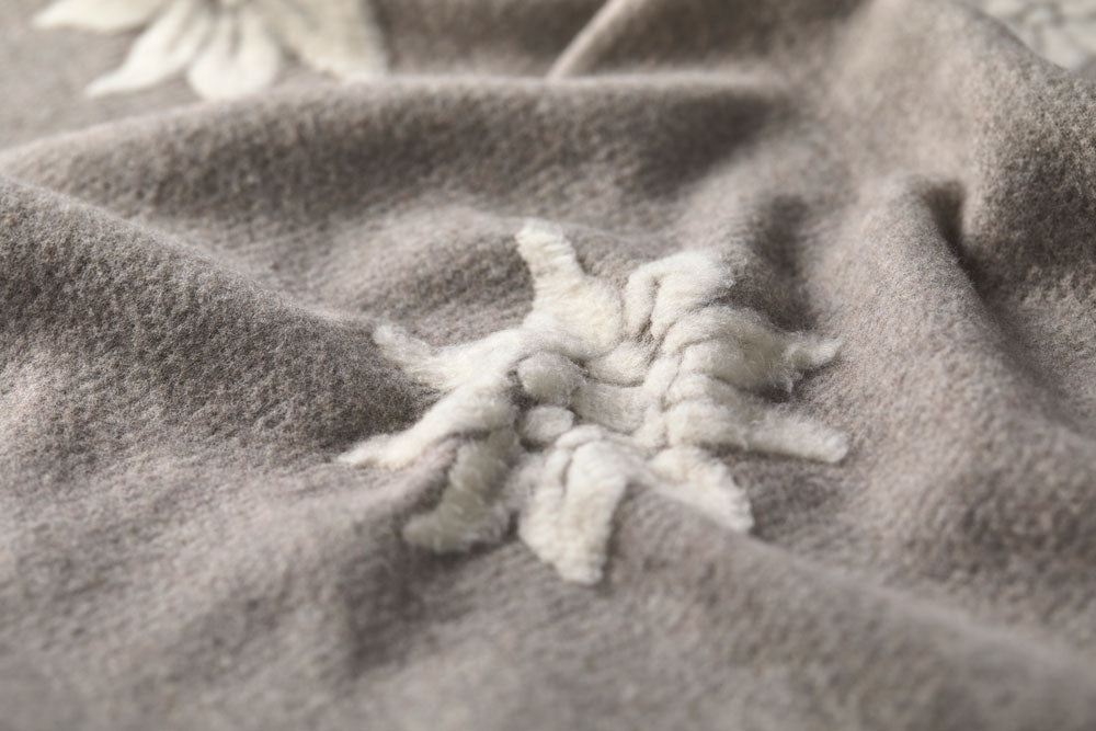 CARLA throw "Edelweiß" in . Throw Blanket made by David Fussenegger , a family-run mill in Austria.