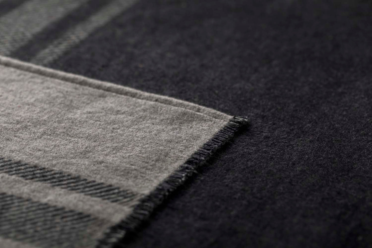 LUCA throw flannel "jumping stag / stripes" in . Throw Blanket made by David Fussenegger , a family-run mill in Austria.