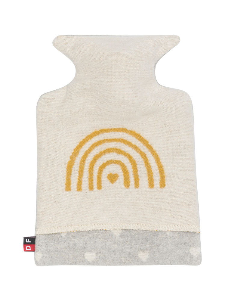 JUWEL warming bottle "rainbow" in grey yellow . Warming Bottle made by David Fussenegger , a family-run mill in Austria.