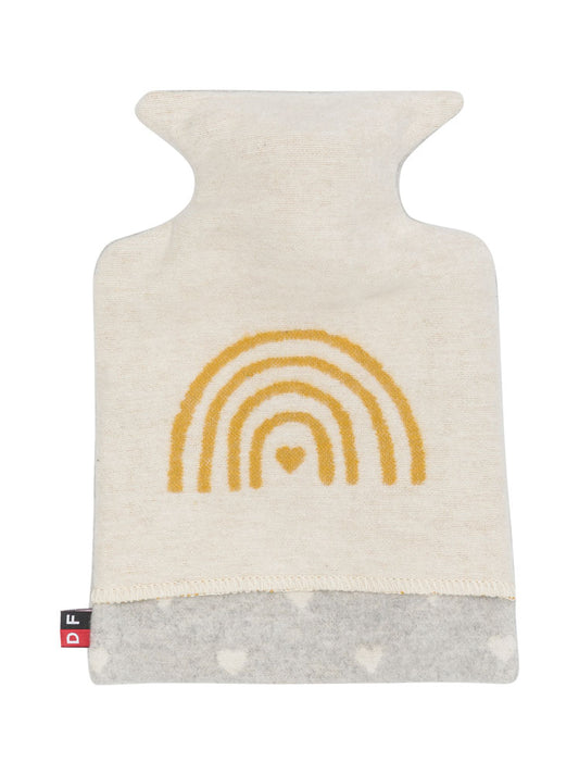 JUWEL warming bottle "rainbow" in grey yellow . Warming Bottle made by David Fussenegger , a family-run mill in Austria.