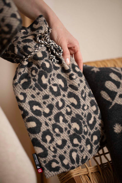 SILVRETTA warming bottle "leopard" in . Warming Bottle made by David Fussenegger , a family-run mill in Austria.