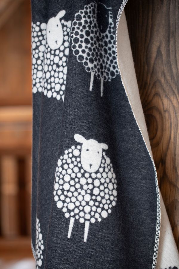 SILVRETTA Throw "Sheep" in . Throw Blanket made by David Fussenegger , a family-run mill in Austria.