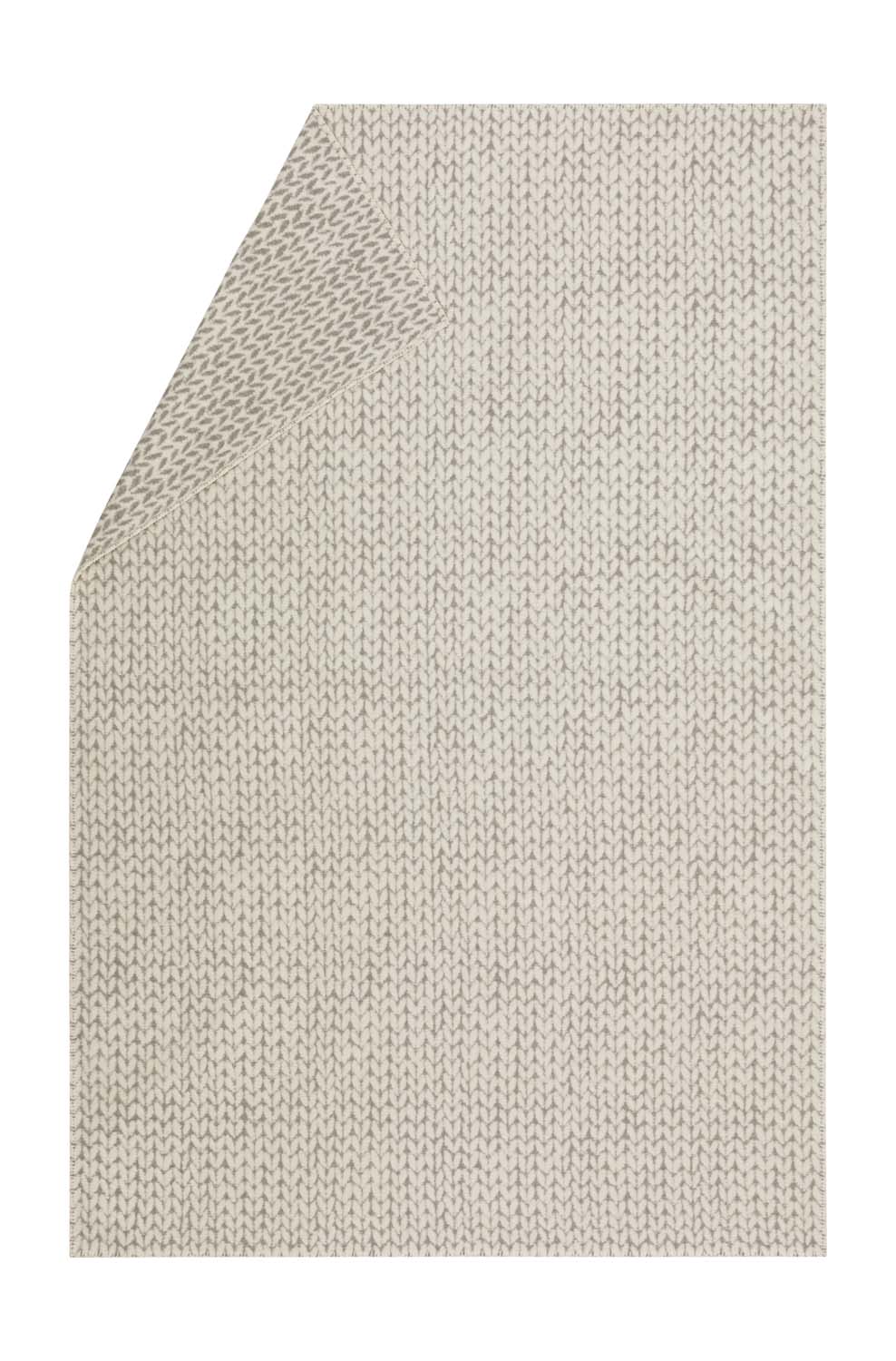 CARLA throw "knitted pattern" in offwhite . Throw Blanket made by David Fussenegger , a family-run mill in Austria.