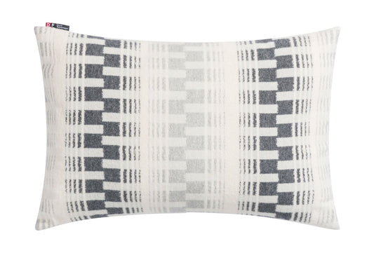 JADE cushion cover "geometric stripes" organic cotton in grey . Cushion Cover made by David Fussenegger , a family-run mill in Austria.