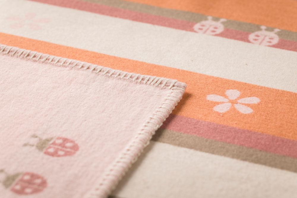 LENA baby blanket organic "ladybugs" in . Blanket made by David Fussenegger , a family-run mill in Austria.