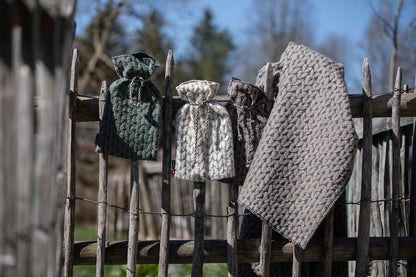 SILVRETTA warming bottle "knitted" in . Warming Bottle made by David Fussenegger , a family-run mill in Austria.