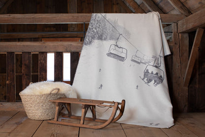 LUCA Throw "Skil Lift" in . Throw Blanket made by David Fussenegger , a family-run mill in Austria.
