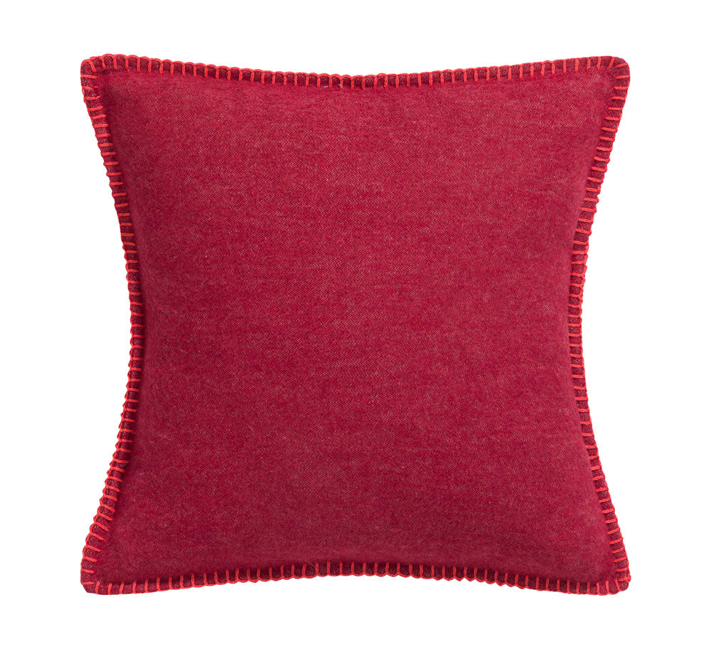 SYLT cushion cover solid 20x20 in bordeaux . Cushion Cover made by David Fussenegger , a family-run mill in Austria.