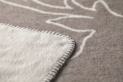 SAVONA throw "stag heads linear" in . Throw Blanket made by David Fussenegger , a family-run mill in Austria.