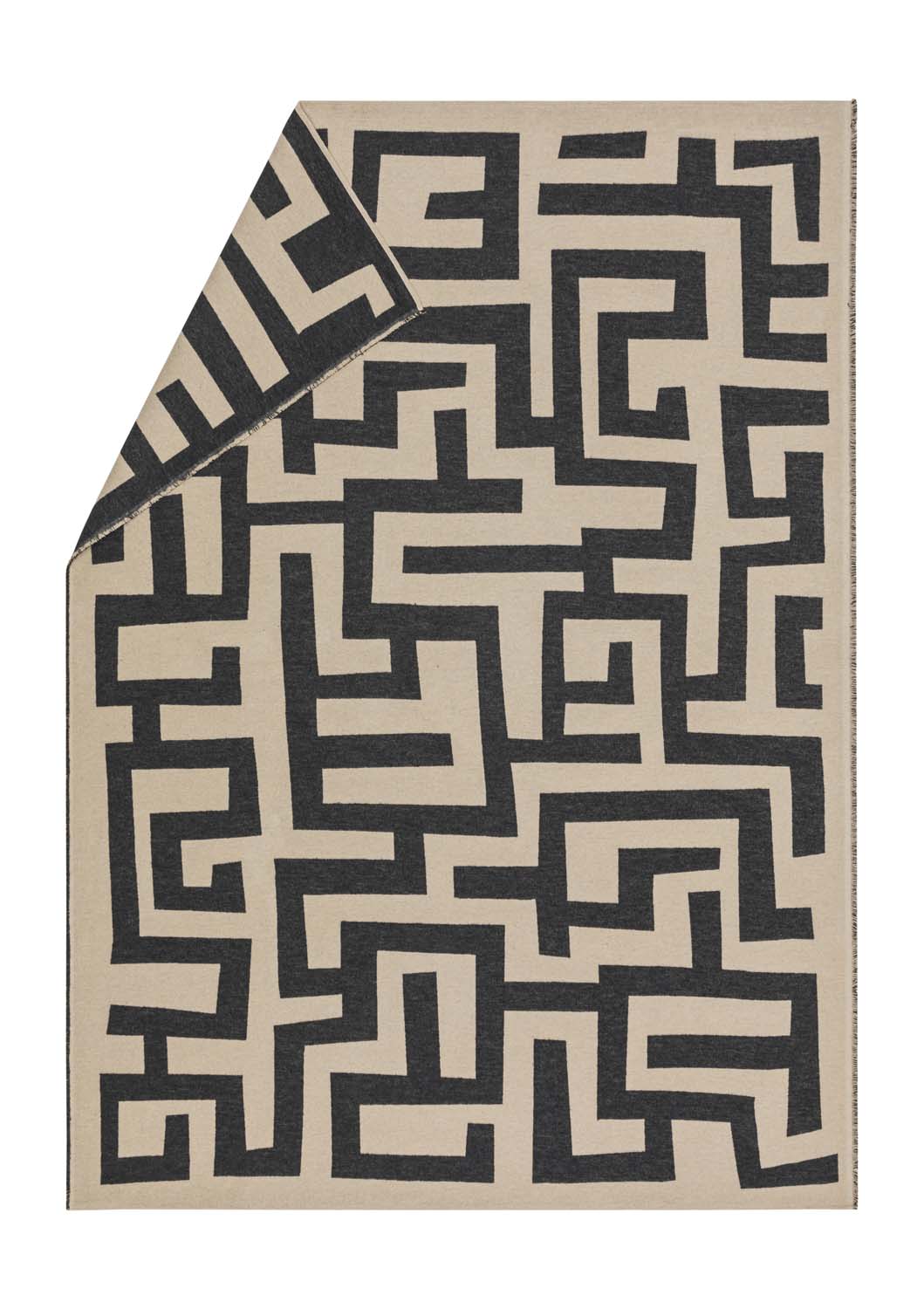 LUCA throw "maze" in ecru . Throw Blanket made by David Fussenegger , a family-run mill in Austria.