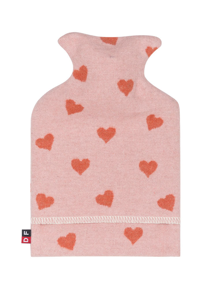 JUWEL warming bottle "hearts" in rosé . Warming Bottle made by David Fussenegger , a family-run mill in Austria.