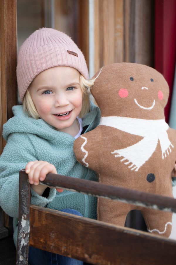 JUWEL Pillow "Gingerbread Man" in . Filled Cushion made by David Fussenegger , a family-run mill in Austria.